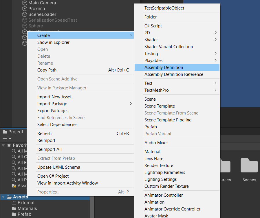 Create Assembly Definition