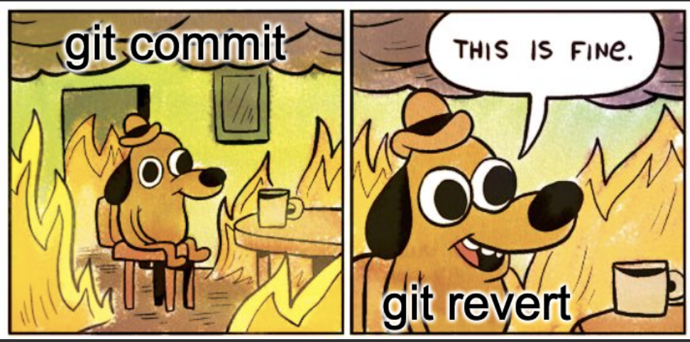 Git revert to undo commits