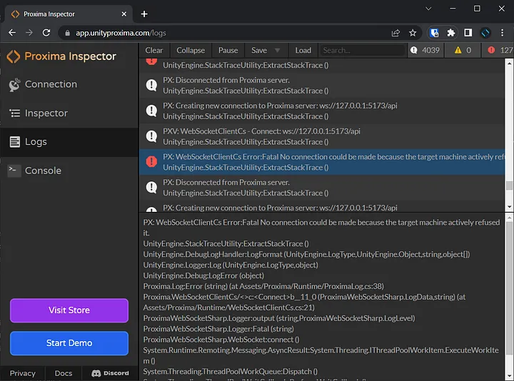 Proxima Log Viewer